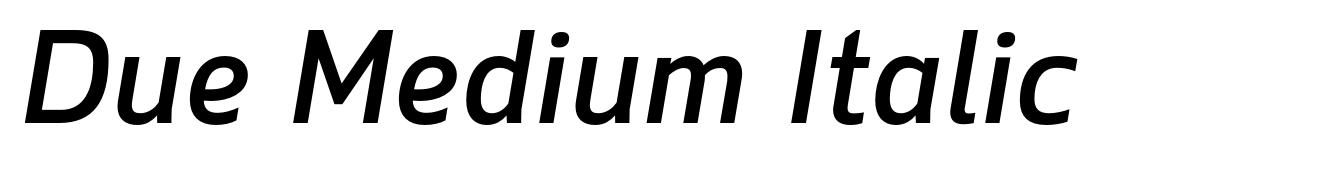 Due Medium Italic